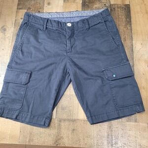 Rare Rabbit Mens Cargo Shorts Size 34 Casual Flat Front Blue‎